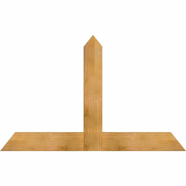 Ekena Millwork Portland Rough Sawn Timber Gable Bracket, Western Red Cedar, 60"W x 38"H x 2"D x 6"F, 15/12 Pitch GBW060X38X0206POR00RWR - main